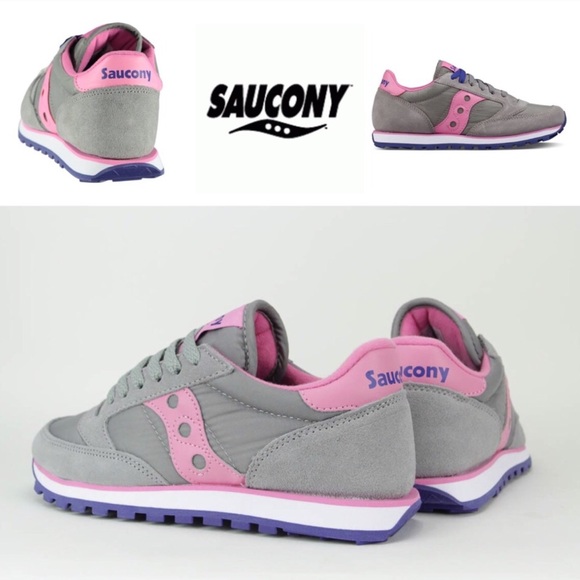 Saucony jazz low pro pink gray tennis shoe sneaker - Picture 2 of 6